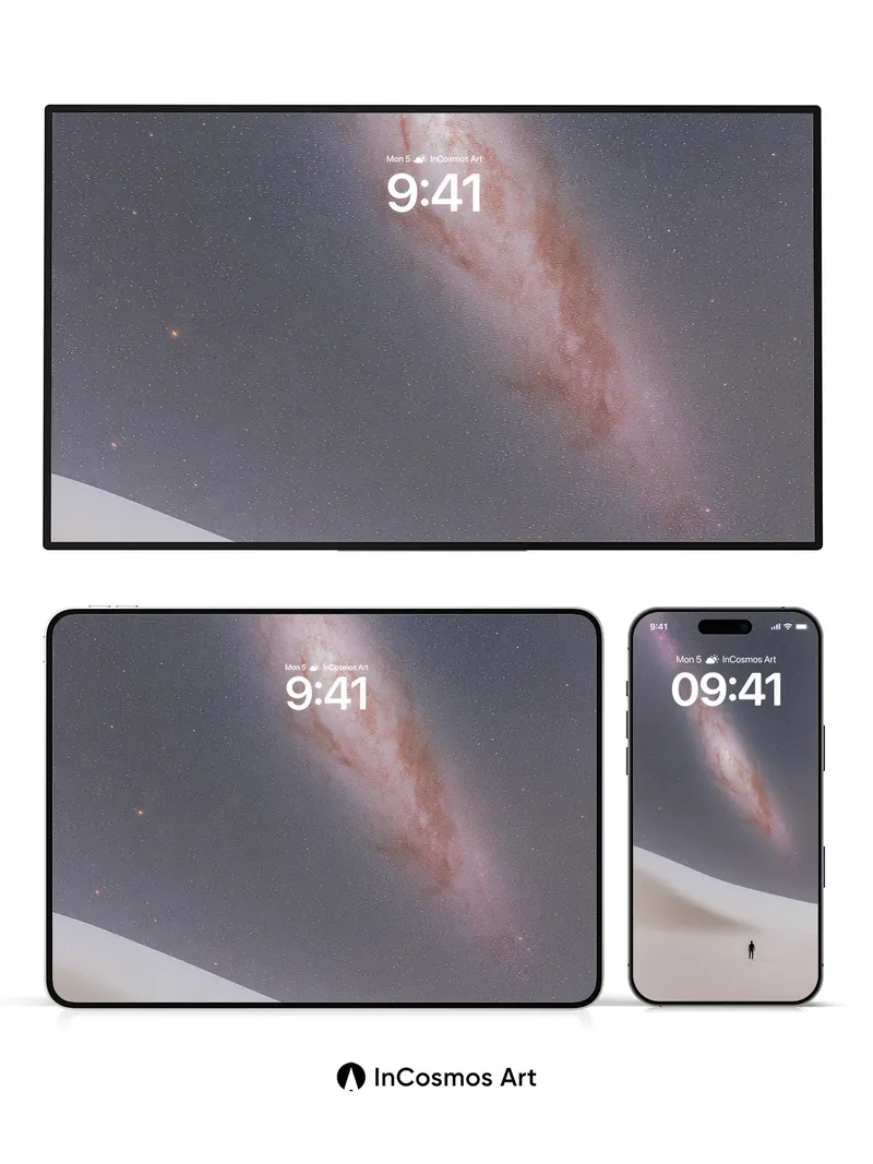 Solitary Horizon Wallpaper with Cosmic Veil