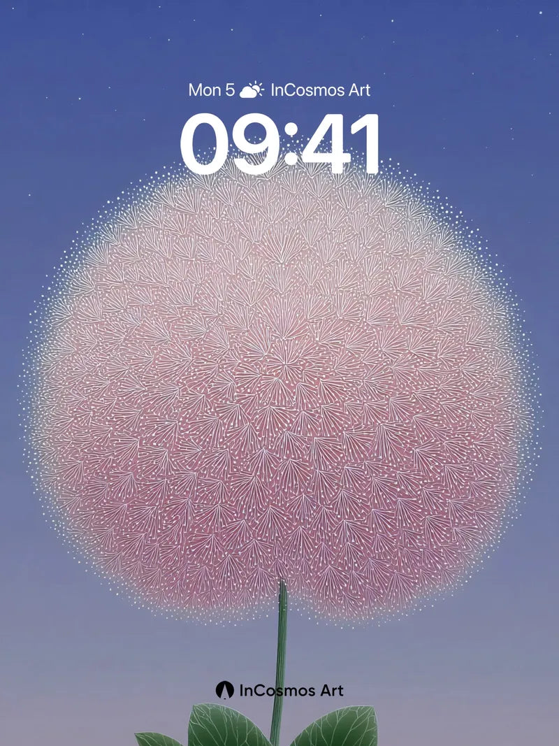 Serenity Bloom Wallpaper with Starlit Haze