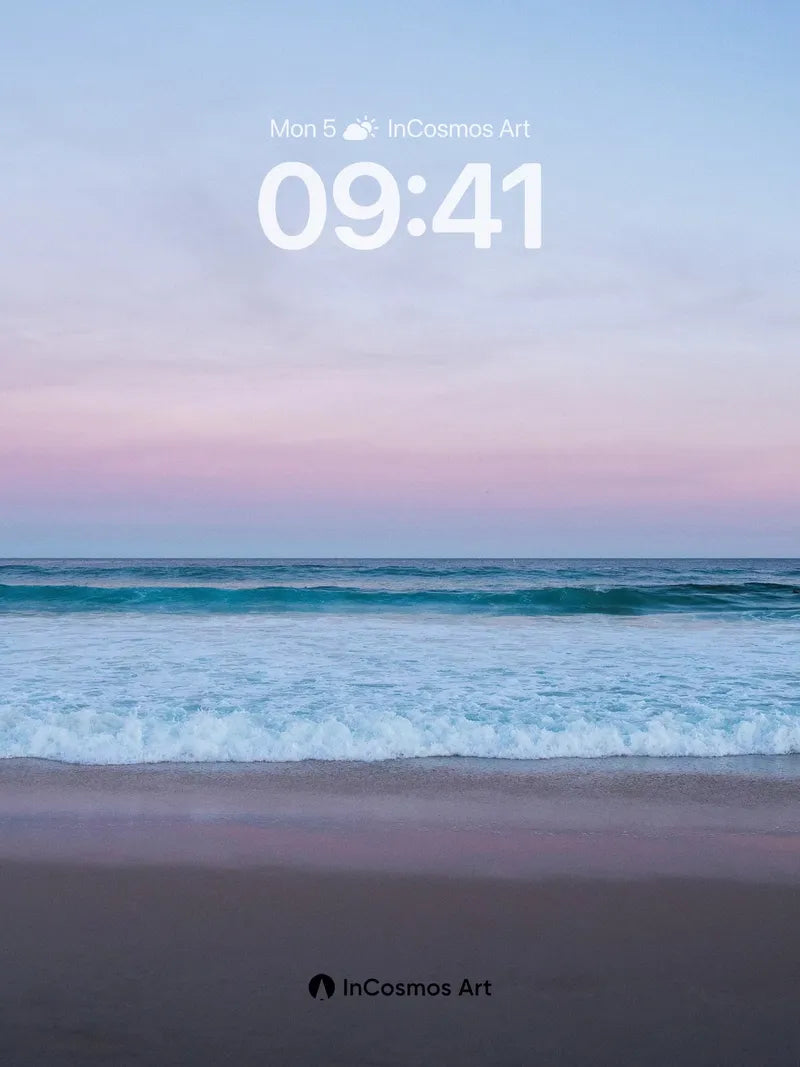 Serenity Ocean Wallpaper with Dusk Hues