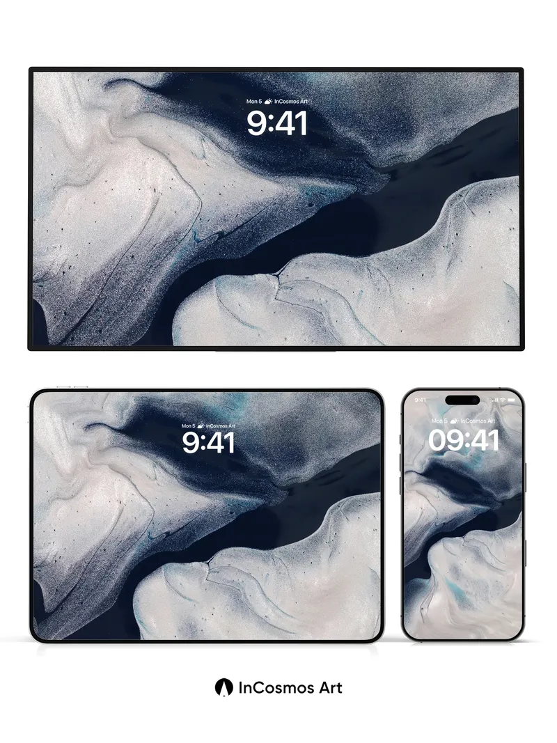 Serenity Flow Wallpaper with Ink Veins