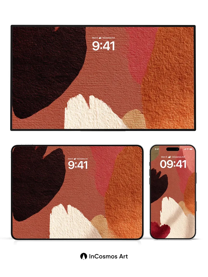 Earthy Hush Wallpaper with Textured Blooms