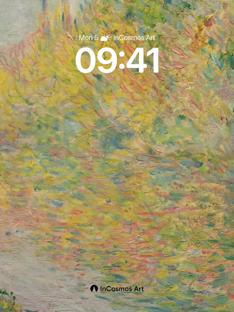 Sunlit Water Reflection Wallpaper with Impressionist Brushwork