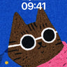 Whimsical Feline Wallpaper with Polka-Dot Play wallpaper for iPhone, iPad & Mac