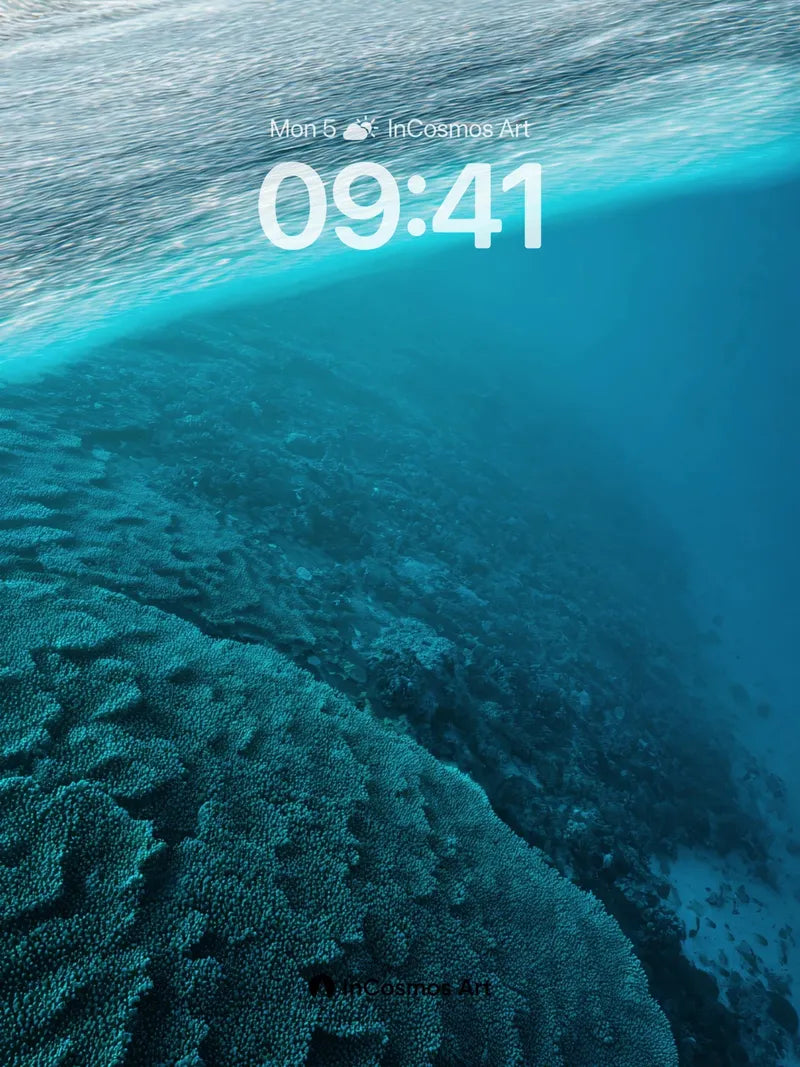 Coral Depths Wallpaper with Ocean Light