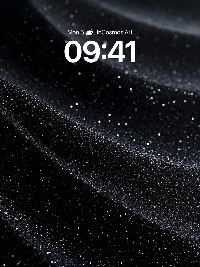 Cosmic Drift Wallpaper with Starlit Waves