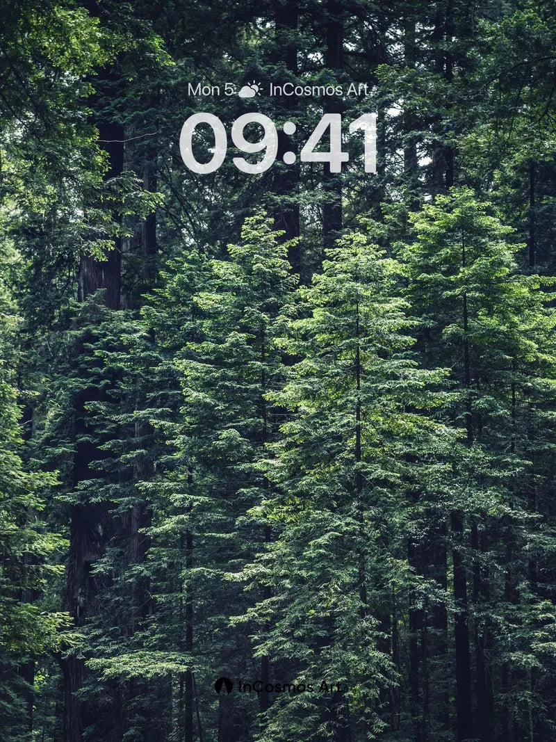 Whispering Canopy Wallpaper with Emerald Veil