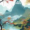 Autumn Hush Wallpaper with Floating Lanterns wallpaper for iPhone, iPad & Mac
