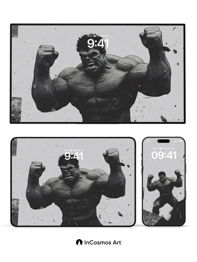 Rage-Forged Hulk Wallpaper with Shattered Sky