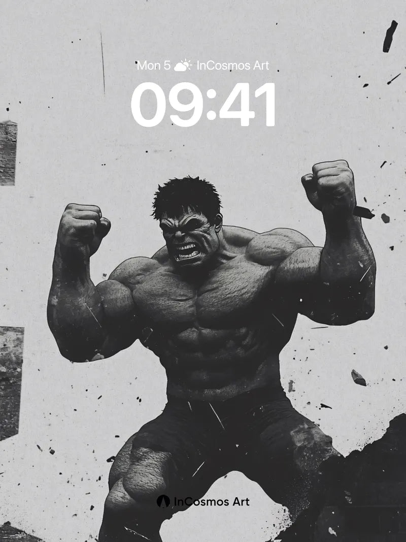 Rage-Forged Hulk Wallpaper with Shattered Sky