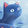Whispering Blue Cat Wallpaper with Floating Islands wallpaper for iPhone, iPad & Mac