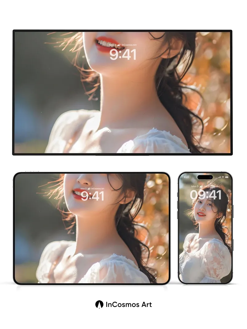 Sunlit Lace Wallpaper with Autumn Whispers