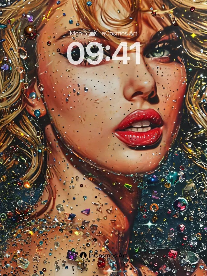 Cosmic Sparkle Wallpaper with Gemstone Skin wallpaper for iPhone, iPad & Mac