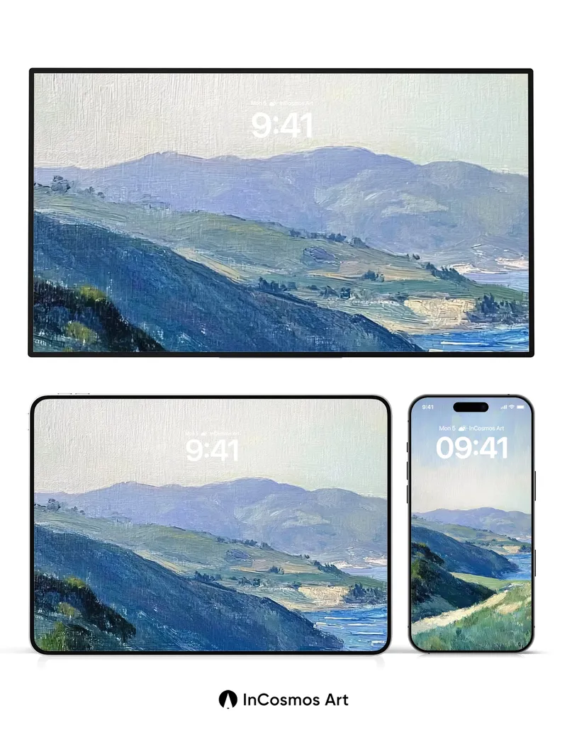 Serenity Ridge Wallpaper with Ocean Whisper