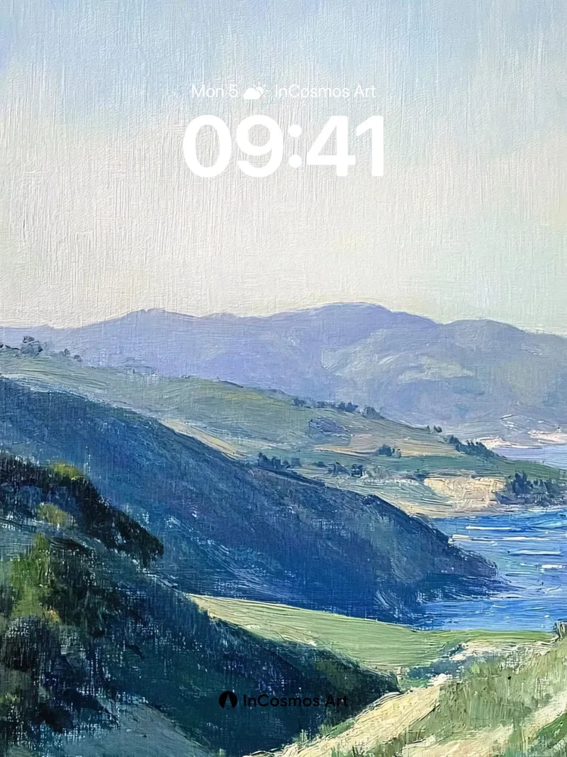 Serenity Ridge Wallpaper with Ocean Whisper