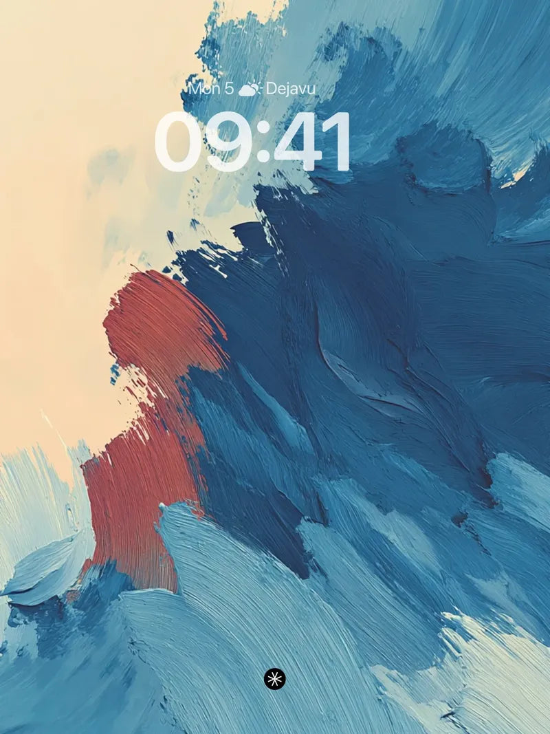 Dynamic Brushstroke Waves Abstract Wallpaper