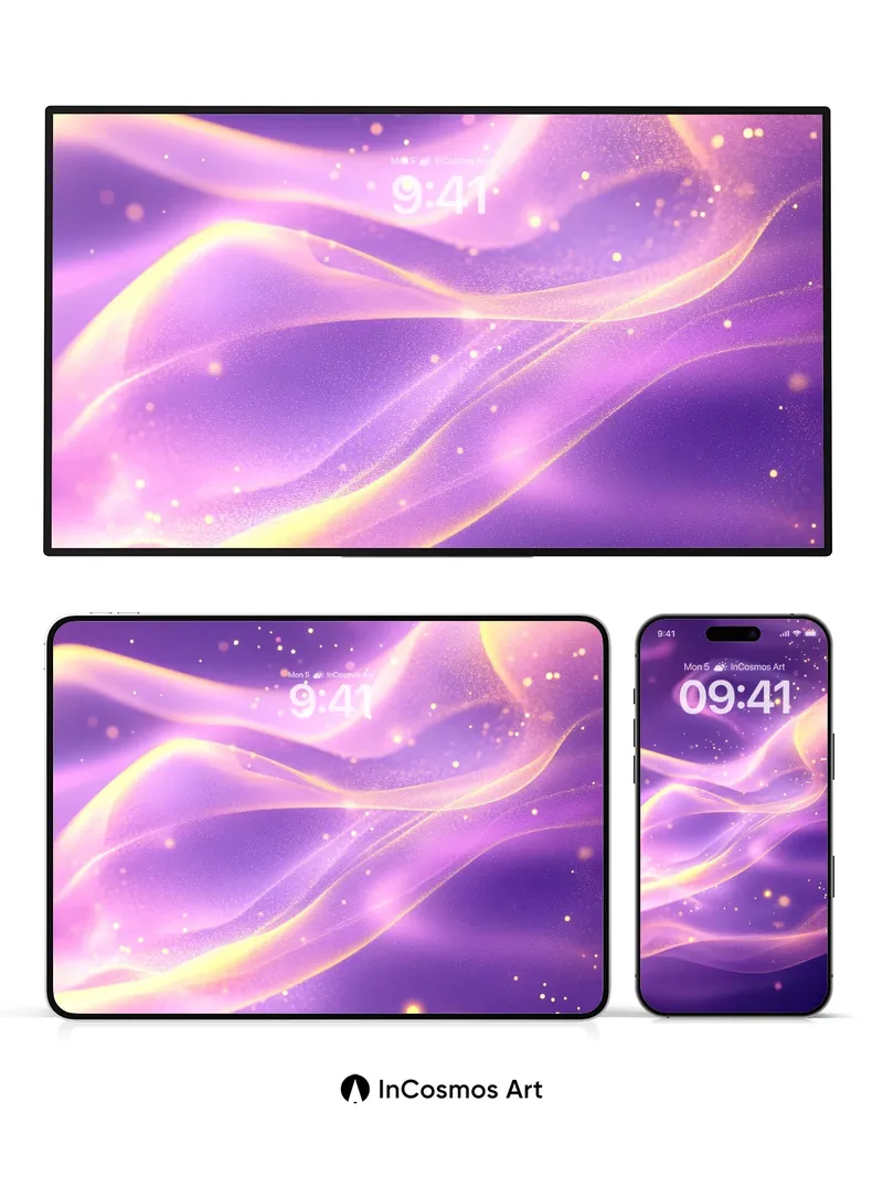 Luminous Veil Wallpaper with Ethereal Particles