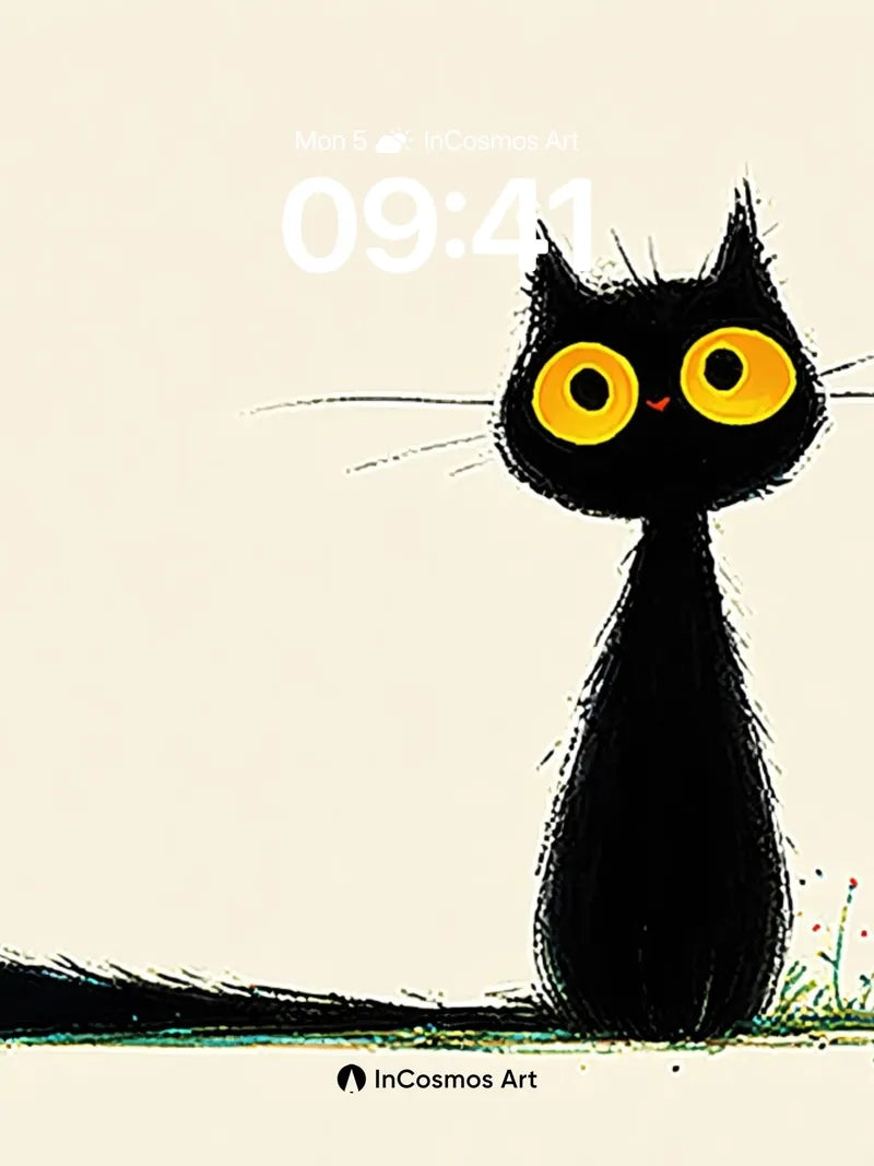 Whispering Shadow Wallpaper with Golden Eyes