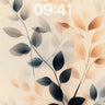 Serenity Leaf Veil Wallpaper with Ethereal Gradient wallpaper for iPhone, iPad & Mac