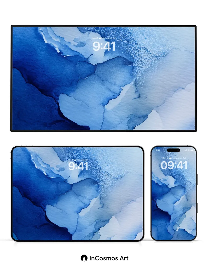 Serenity Abyss Wallpaper with Liquid Light