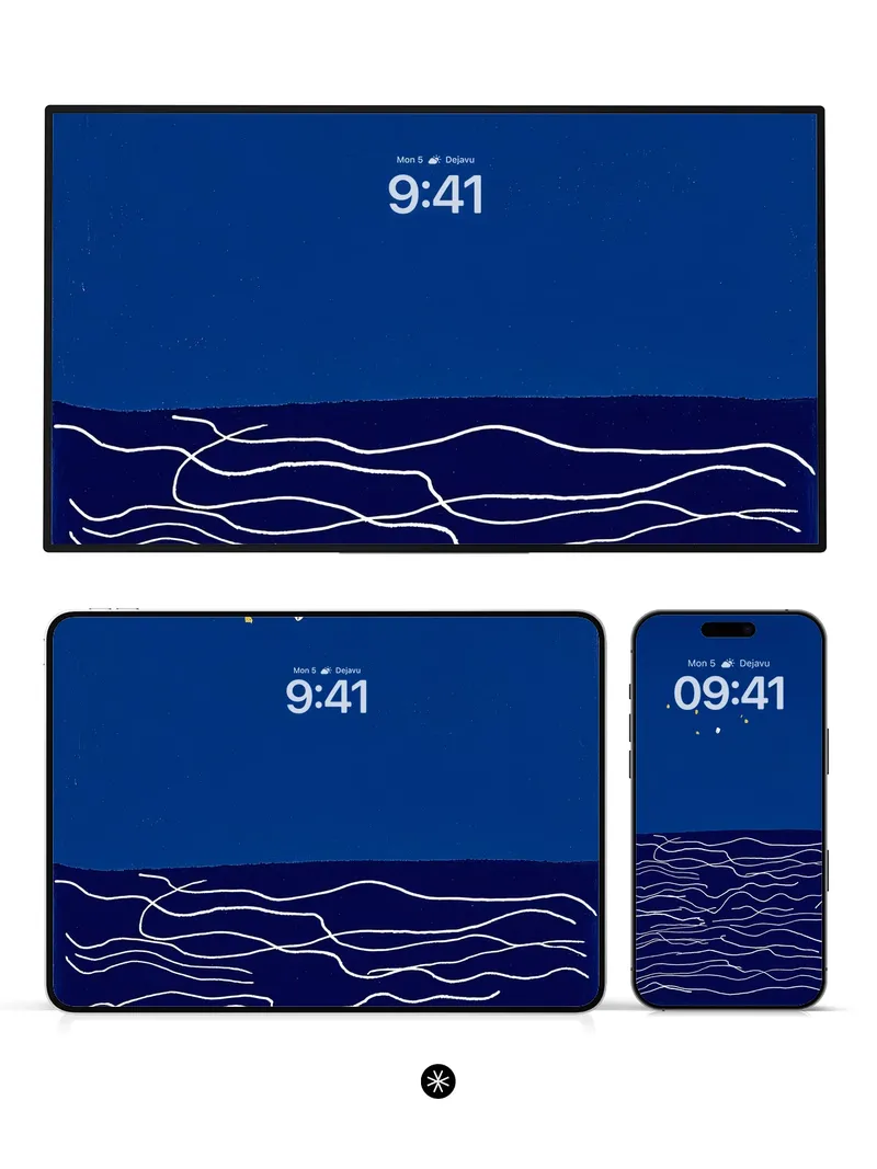 Deep Blue Serenity Night Sky Wallpaper