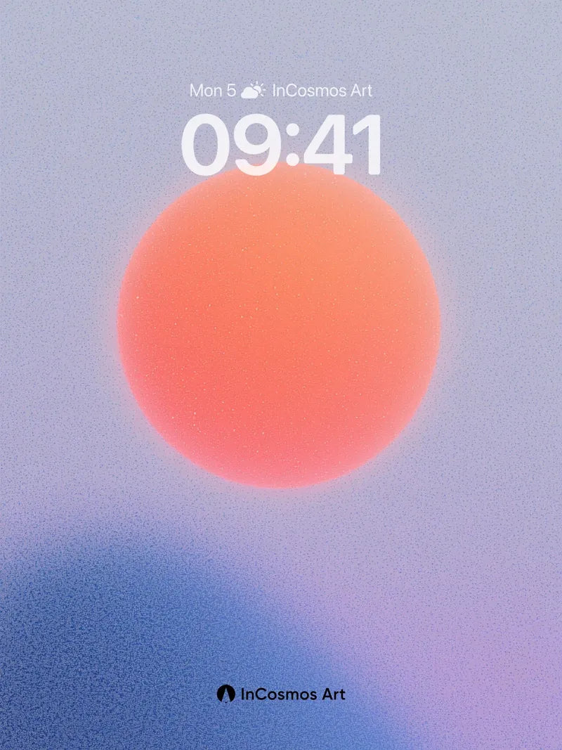 Serene Horizon Wallpaper with Soft Orb Glow