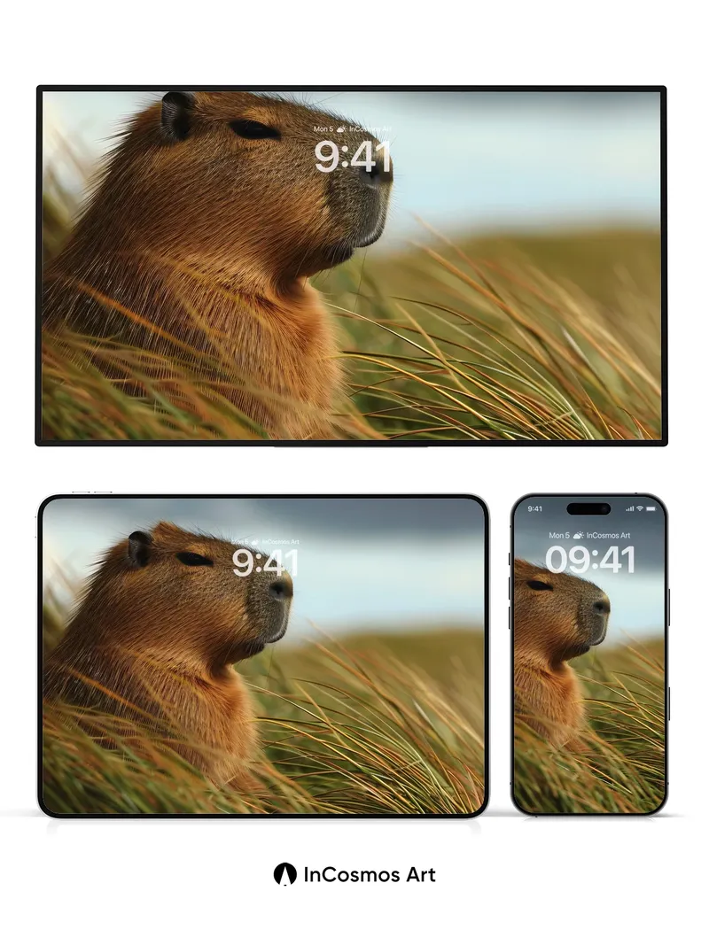 Golden Stillness Wallpaper with Whispering Grass