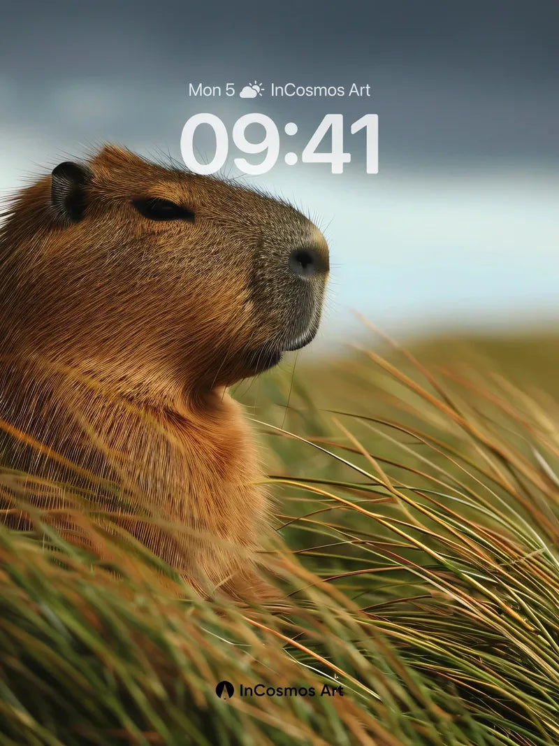 Golden Stillness Wallpaper with Whispering Grass