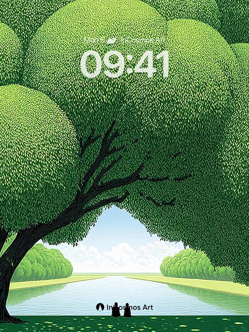 Serenity Grove Wallpaper with Whispering Canopy wallpaper for iPhone, iPad & Mac