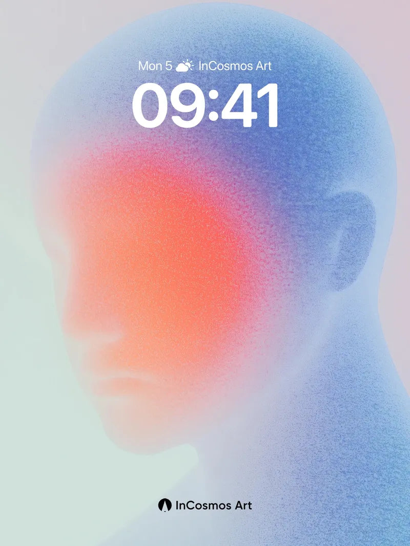 Hushed Gradient Wallpaper with Ethereal Silhouette