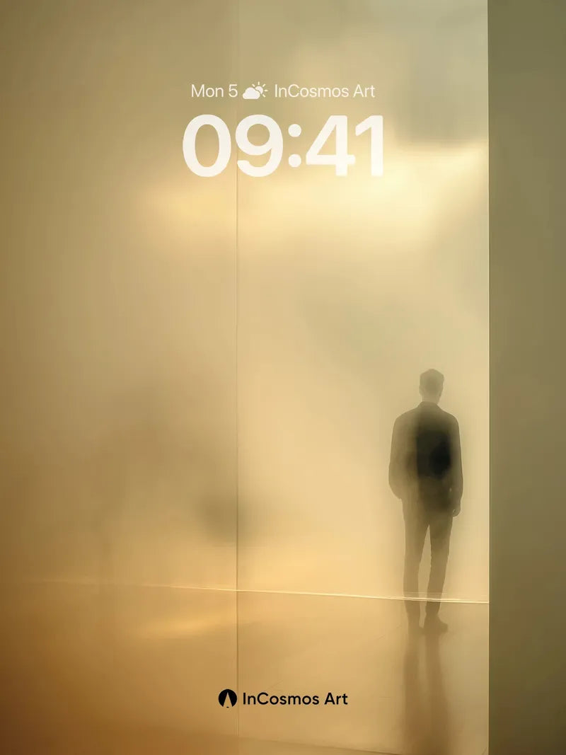 Hazy Silhouette Wallpaper with Golden Light wallpaper for iPhone, iPad & Mac