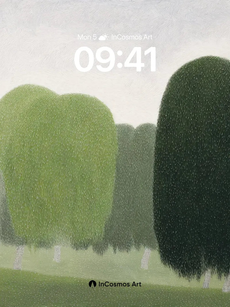 Muted Forest Wallpaper with Whispering Canopy