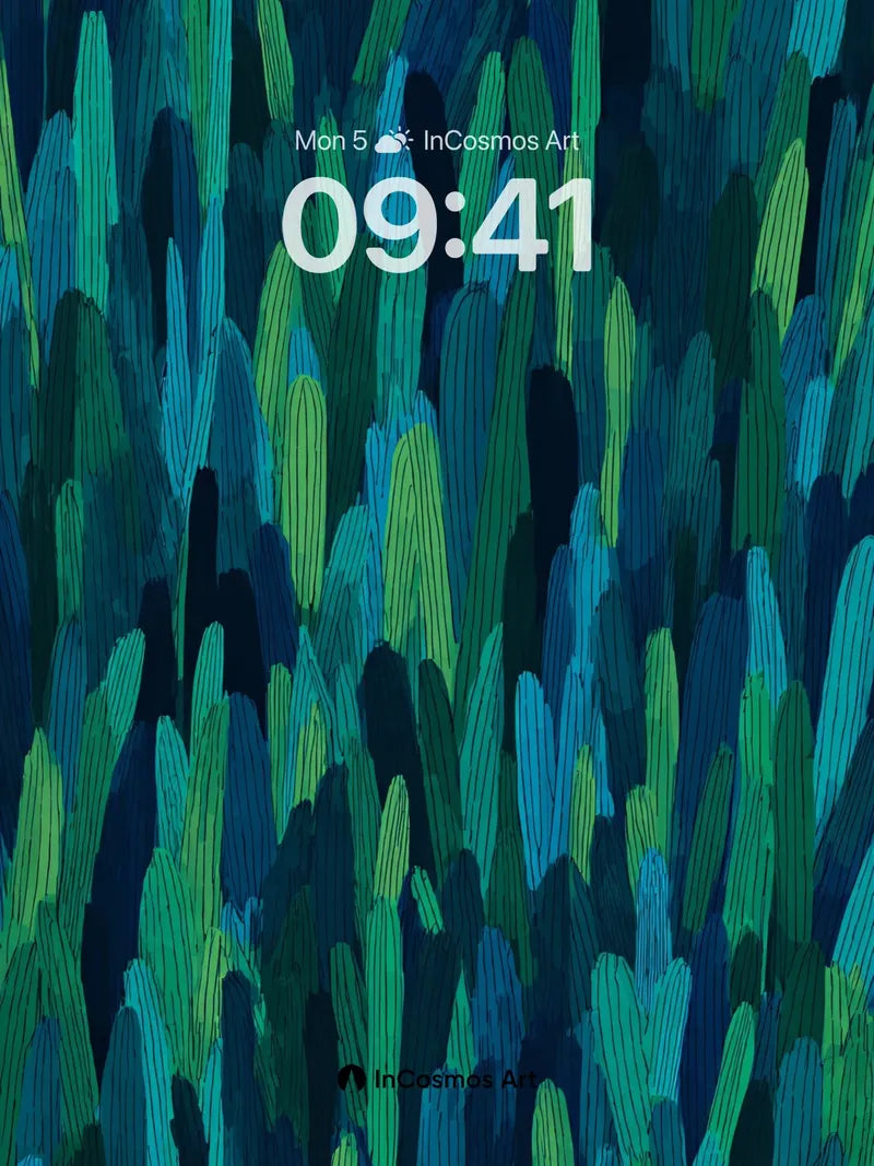 Midnight Forest Wallpaper with Vertical Grain wallpaper for iPhone, iPad & Mac