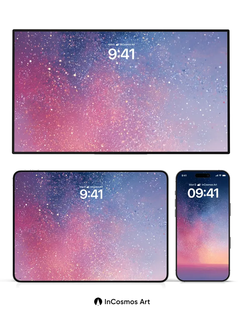 Stellar Veil Wallpaper with Cosmic Dust