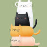 Serene Stack Wallpaper with Feline Harmony wallpaper for iPhone, iPad & Mac