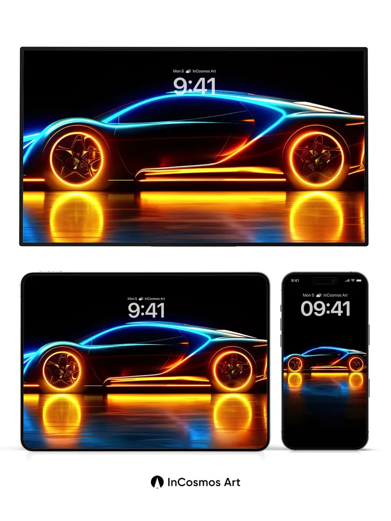 Neon Pulse Wallpaper with Electric Veins