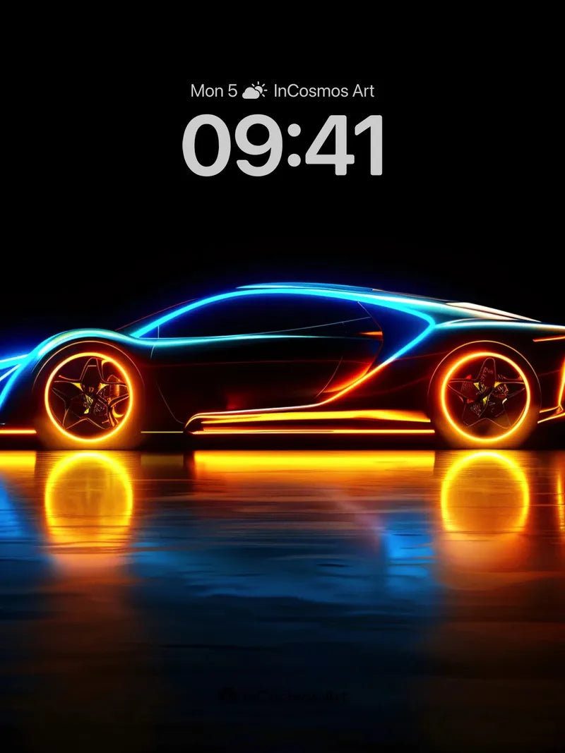 Neon Pulse Wallpaper with Electric Veins