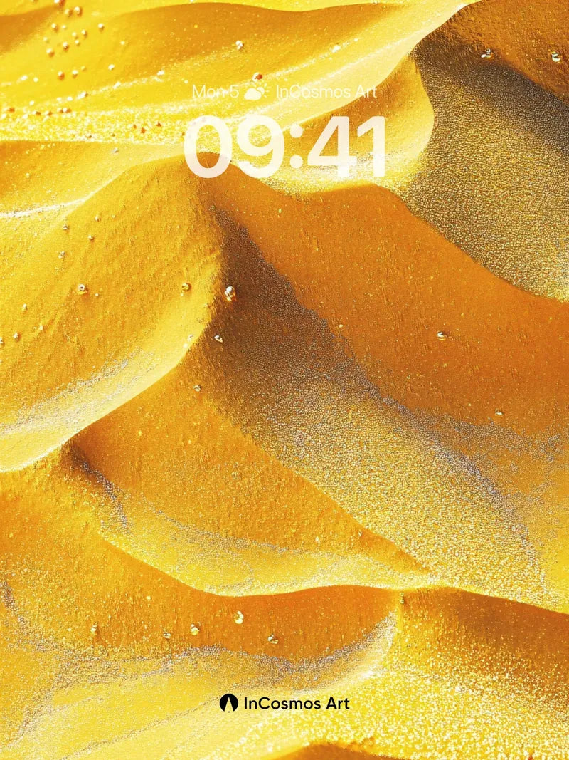 Golden Dune Wallpaper with Dewdrop Echoes