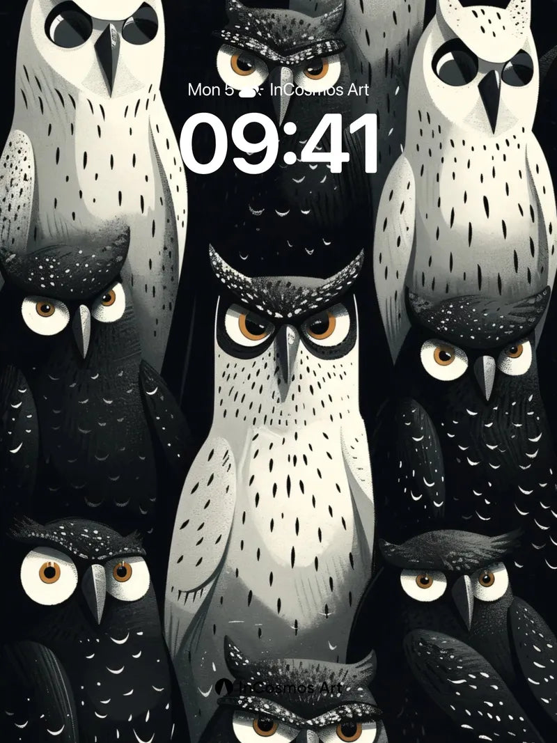 Nocturnal Watch Wallpaper with Silent Eyes