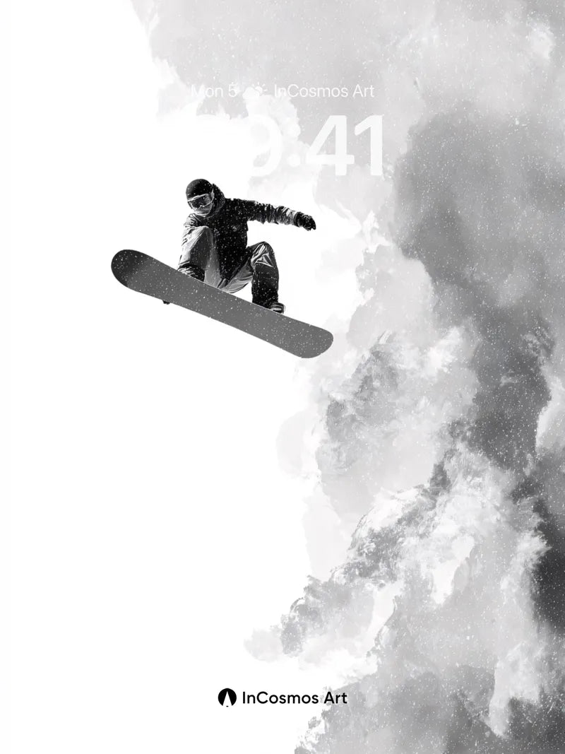 Silent Leap Wallpaper with Snowstorm Edge wallpaper for iPhone, iPad & Mac