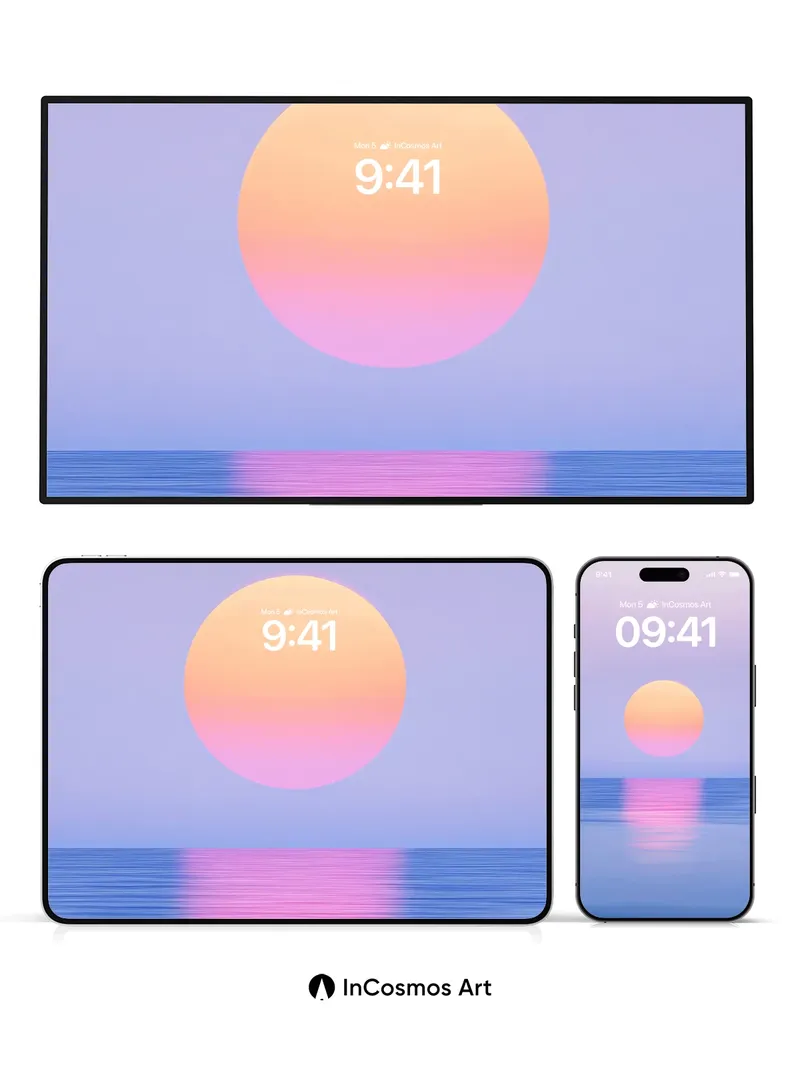 Serenity Sphere Wallpaper with Ocean Reflection