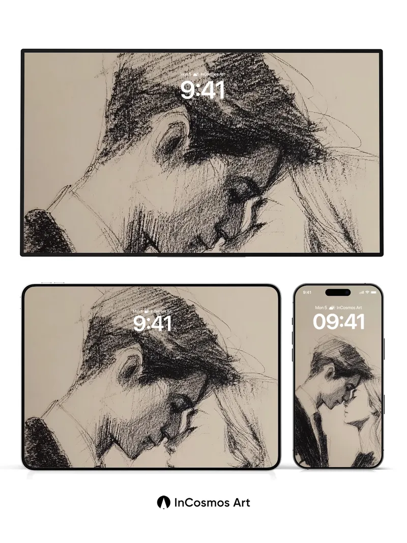 Whispering Shadows Wallpaper with Charcoal Intimacy