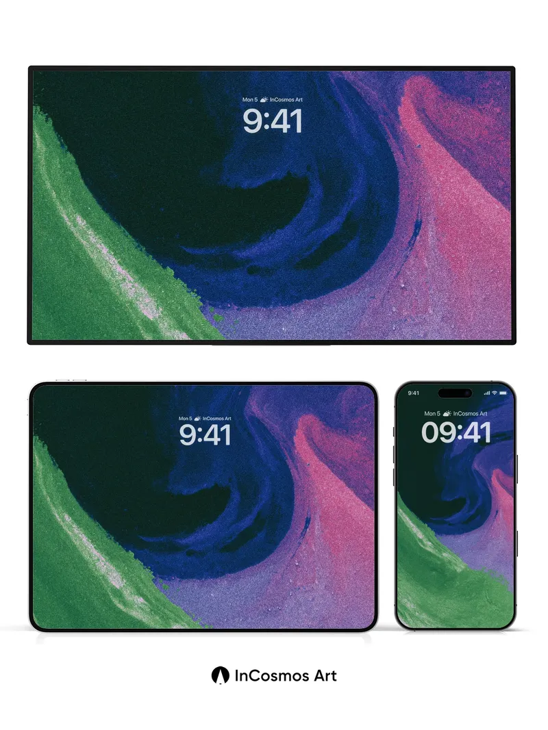 Whispering Vortex Wallpaper with Cosmic Swirls