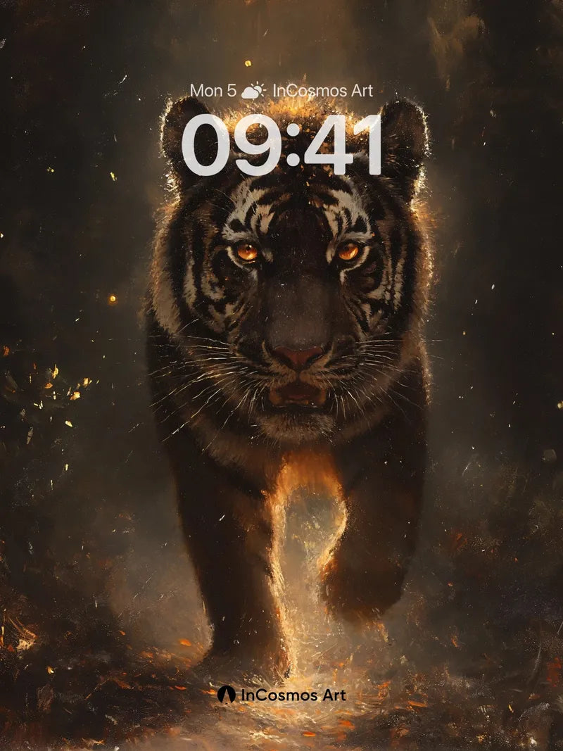 Shadowed Roar Wallpaper with Ember Trails wallpaper for iPhone, iPad & Mac