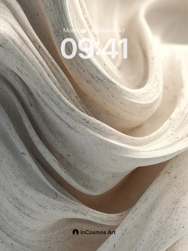 Sculpted Stone Wallpaper with Ethereal Flow wallpaper for iPhone, iPad & Mac