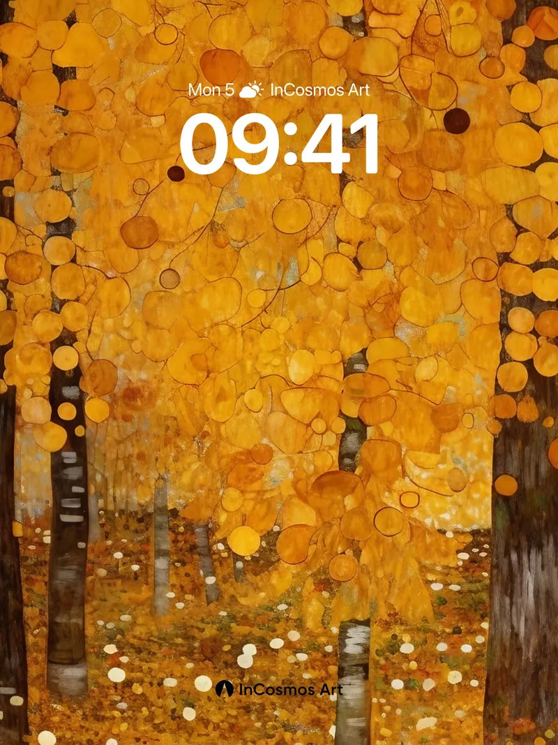 Golden Canopy Wallpaper with Dappled Light