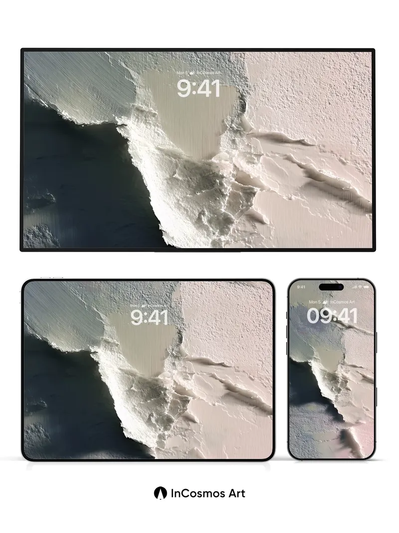 Frozen Fracture Wallpaper with Ethereal Light