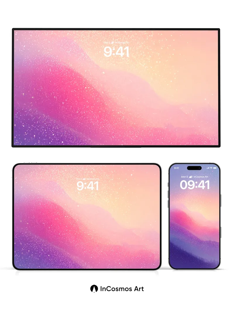 Cosmic Hush Wallpaper with Starlight Veil