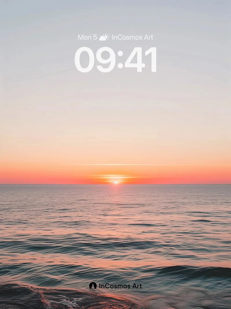 Serene Horizon Wallpaper with Sunset Hush