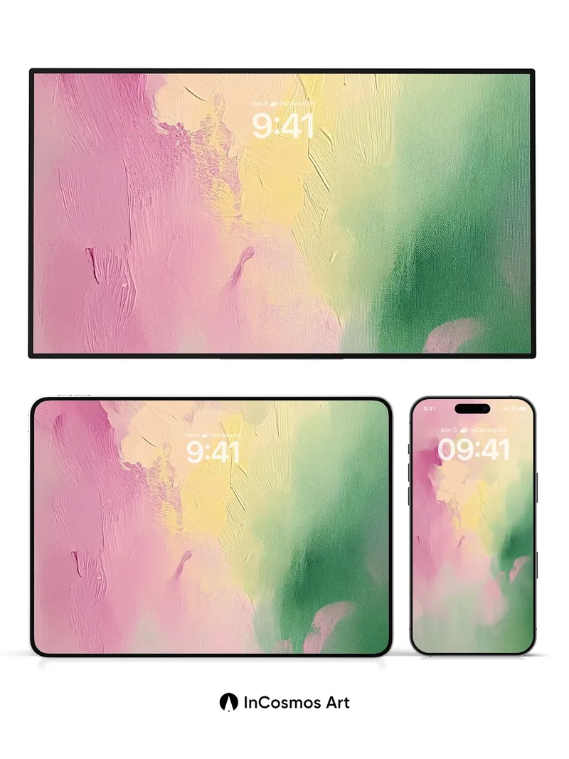 Whispering Canvas Wallpaper with Soft Hues