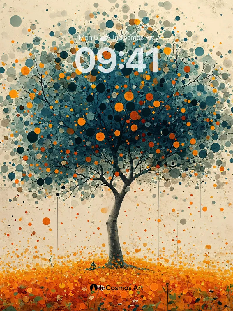 Autumn Whispers Wallpaper with Polka Dot Canopy